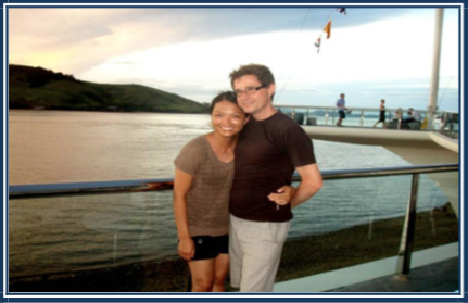 Gene & Alison on Hamilton Island where he proposed to her in December